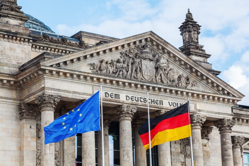 Außenansicht des deutschen Reichstages