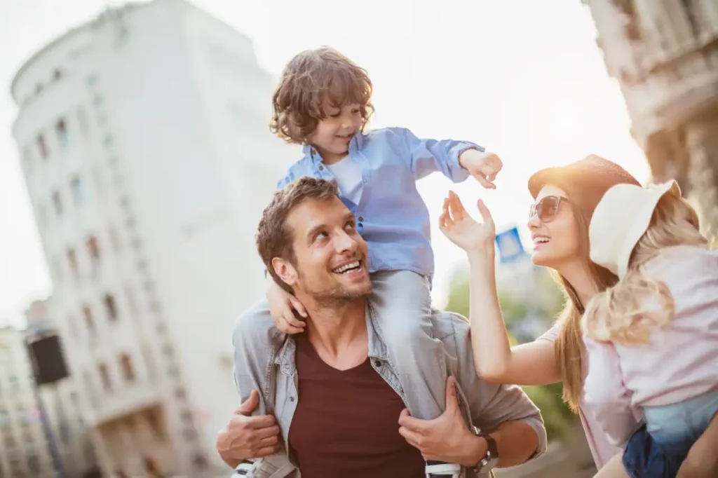 Familie Beim Ausflug