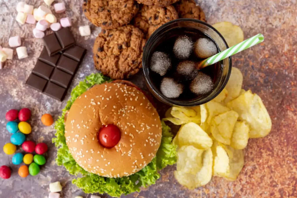 Ungesundes Essen Zusammen