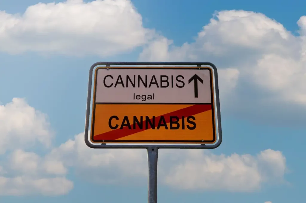 Strassenschild Cannabis Deutschland