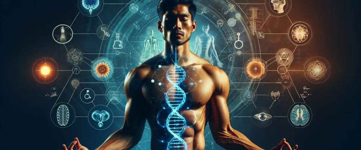 Mann macht Biohacking