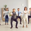 Kollegen Büro Spass