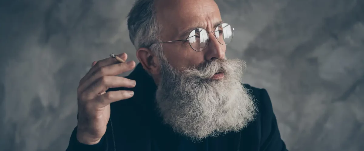 Älterer Mann Cannabis
