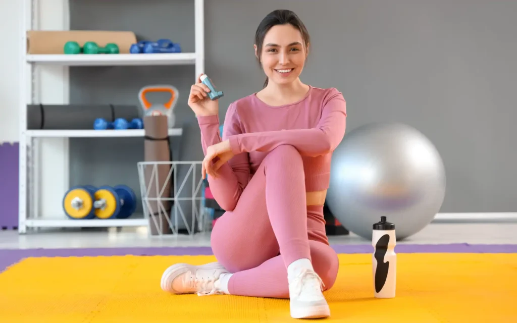 Frau Asthma Sport