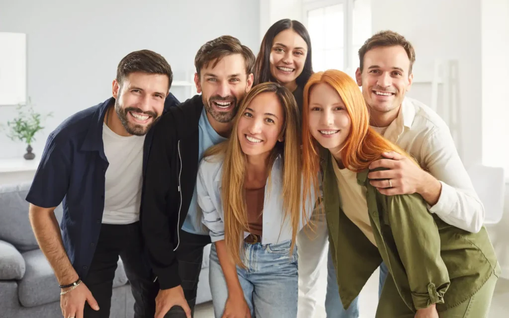 Gruppe Glücklicher Menschen