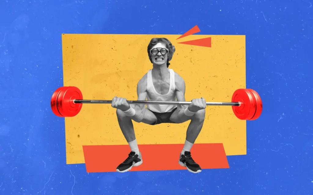 Mann Beim Gewichtstraining