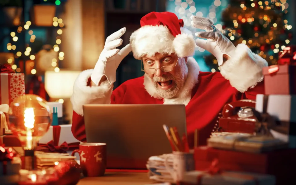 Weihnachstmann im Stress