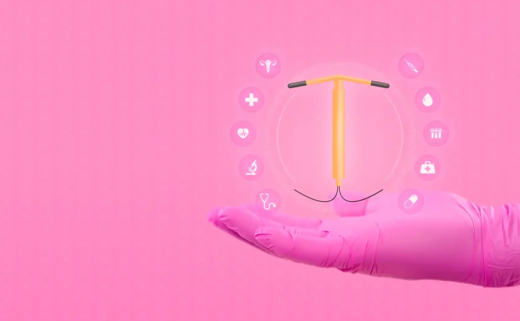 Die Grafik einer Verhütungsspirale