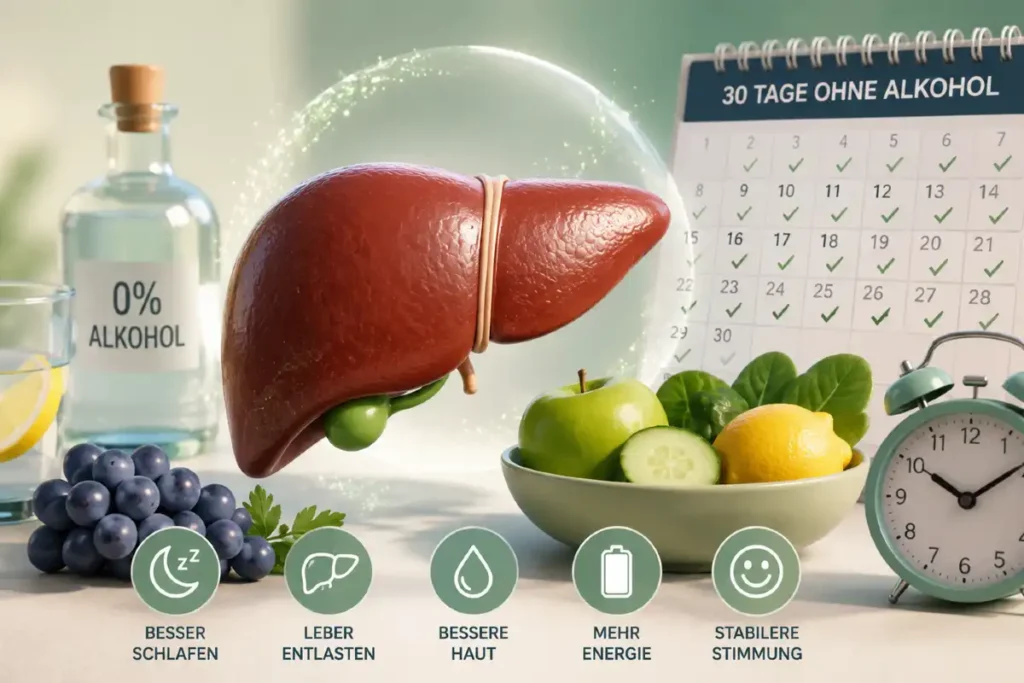 Eine menschliche Leber auf einer Infografik