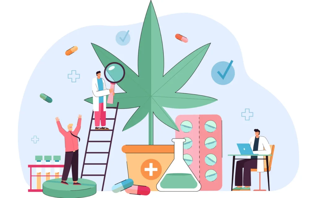 Grafik medizinischer Leistungen rund um Cannabis