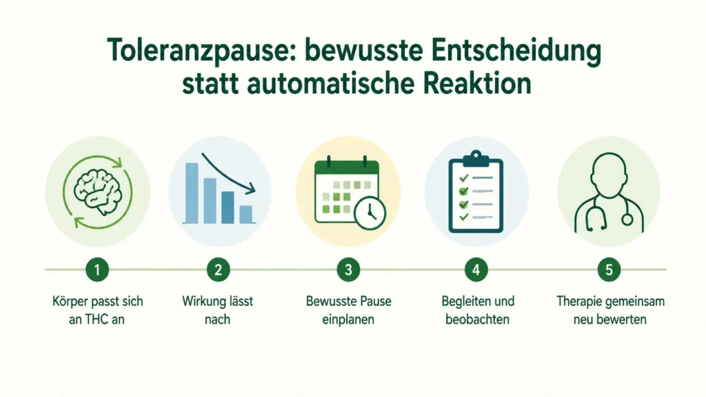 Infografik Toleranzpause Bewusste Entscheidung statt Reaktion