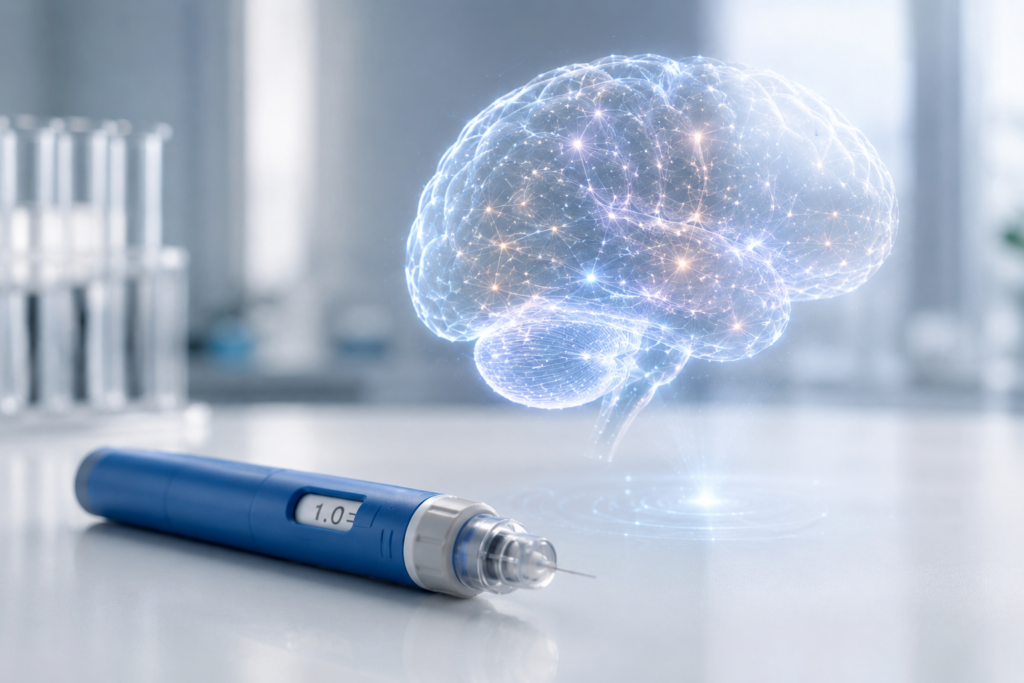 Cerveau holographique et stylo injectable GLP-1
