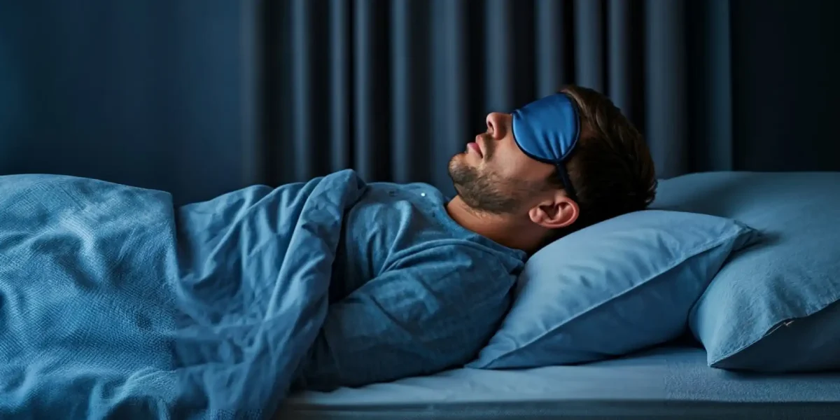 Mann Mit Schlafmaske