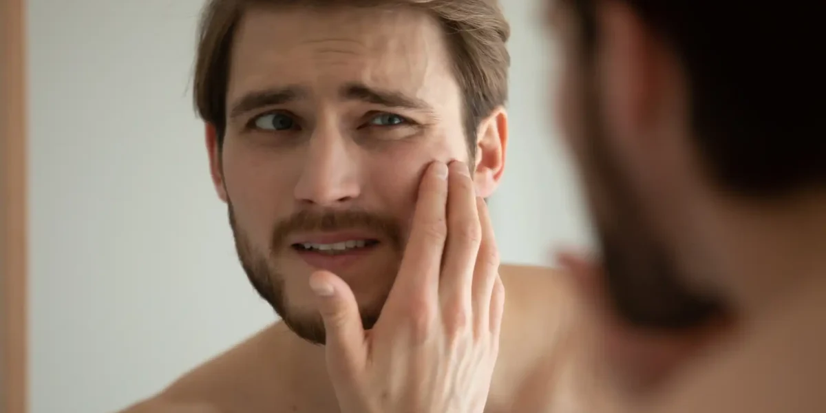 Mann Besorgt Spiegel