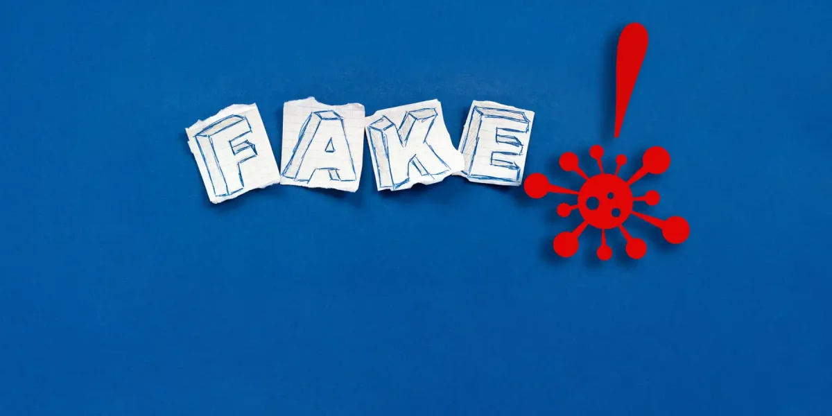 Schild Fake Gesundheit