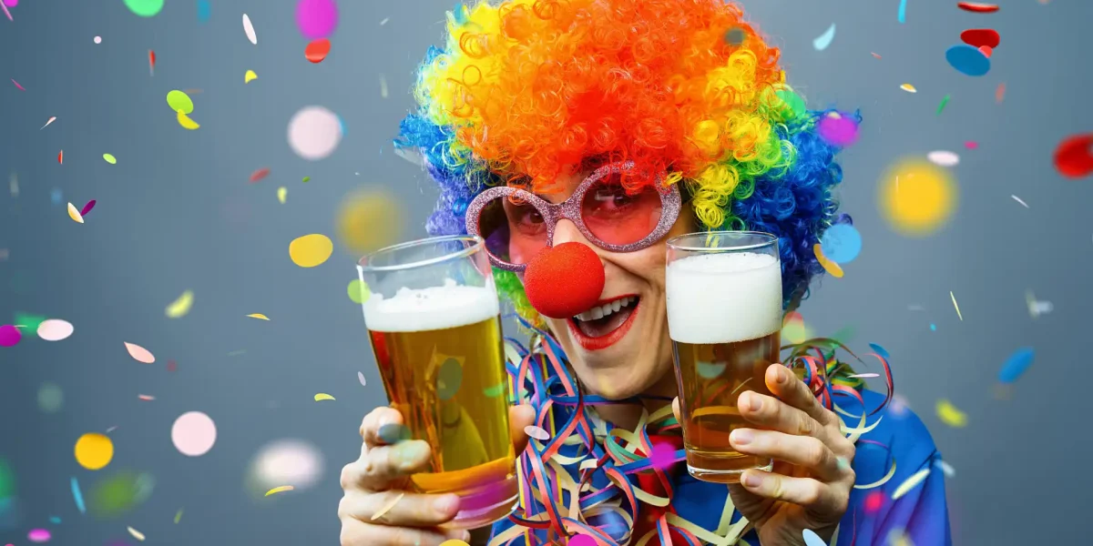 Bier Clown Alkohol