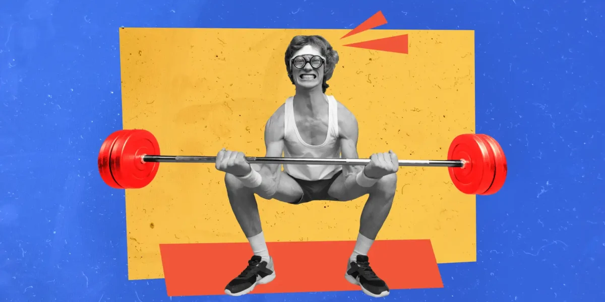 Mann Beim Gewichtstraining