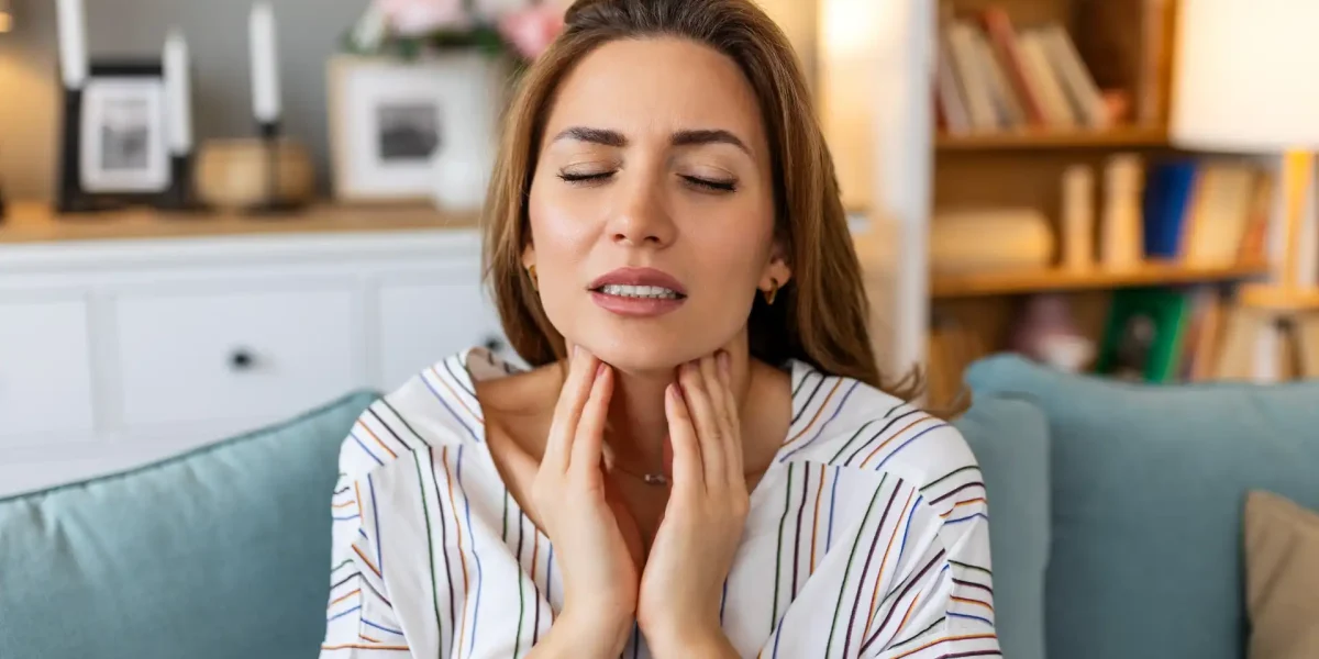 Frau Schmerz Schilddrüse