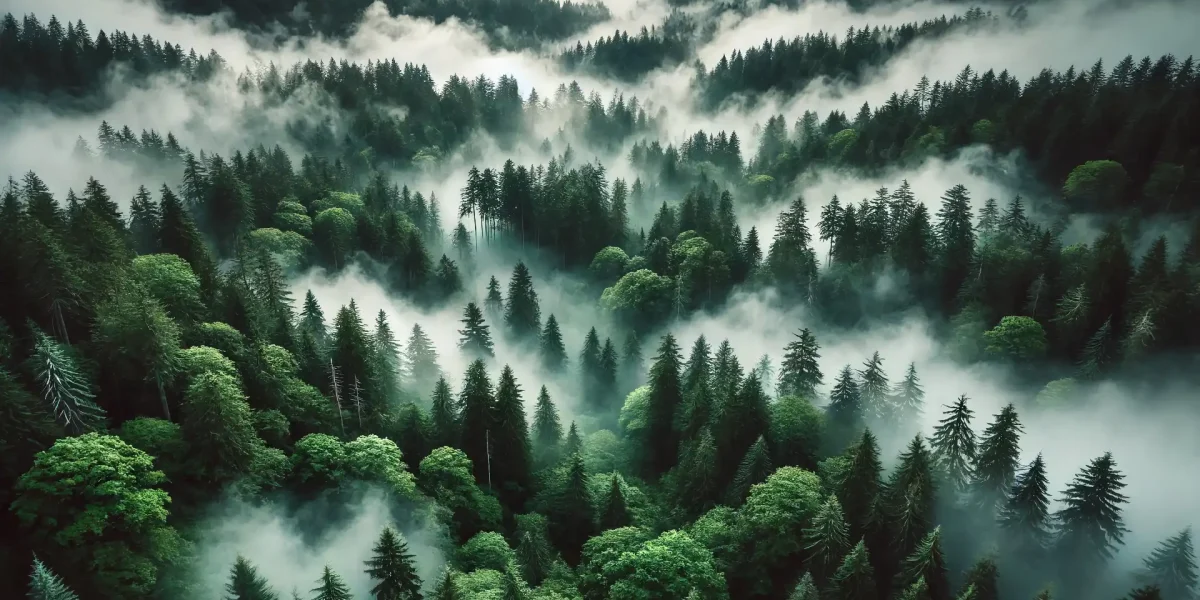 Wald Nebel Herbst