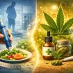 KI Grafik mit Abnehmspritze und medizinischem Cannabis