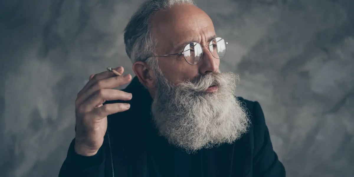Älterer Mann Cannabis
