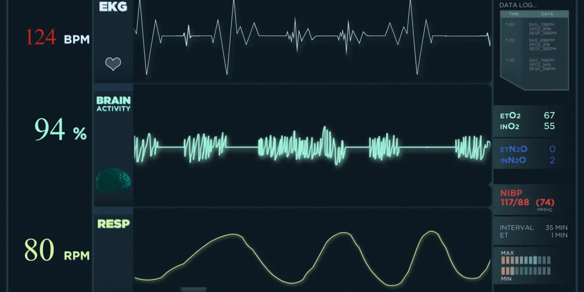 Animation einer Anzeige zur schnellen Auswertung eines Elektrokardiogramms