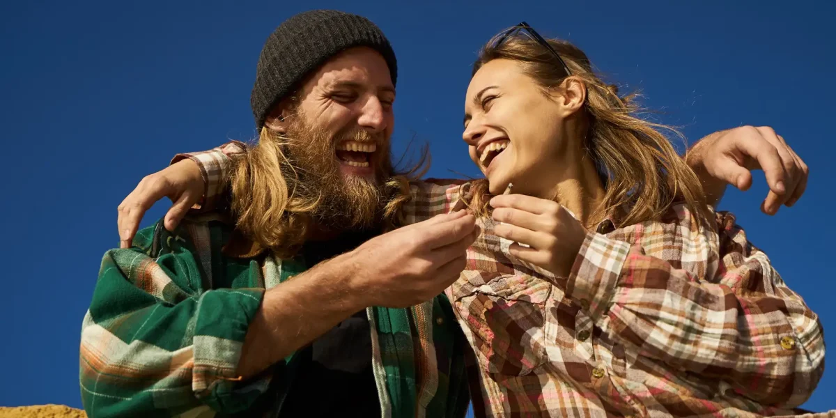 Paar Hipster Glücklich