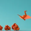 Vogel Papier Fliegt