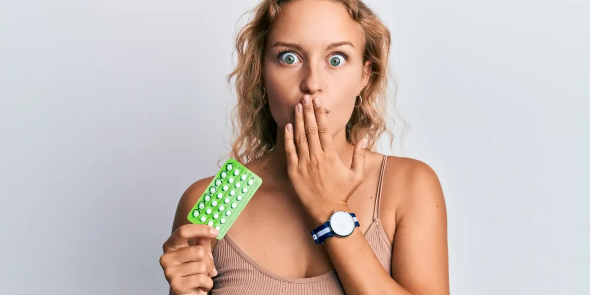 Frau Überrascht Pille