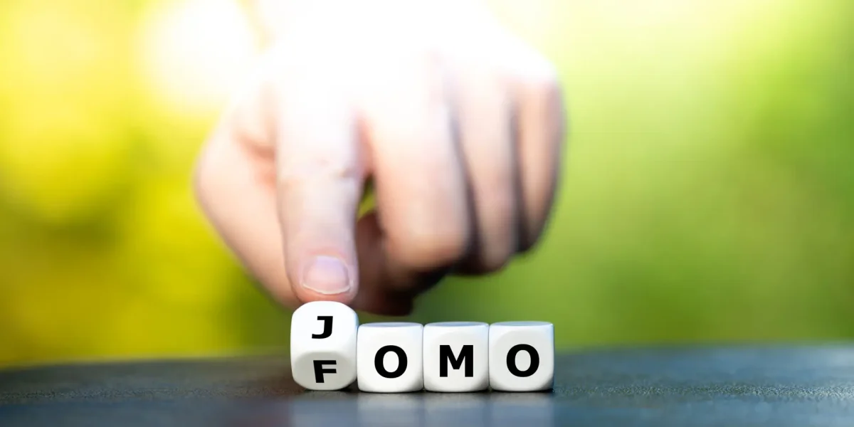 FOMO und JOMO als Würfel