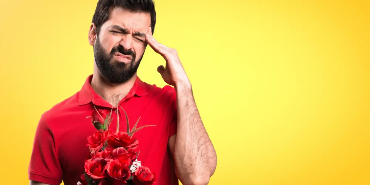 Mann Gestresst Valentinstag