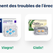 Viagra et Cialis - deux traitements des troubles de l'érection - même famille mais avec des différences.